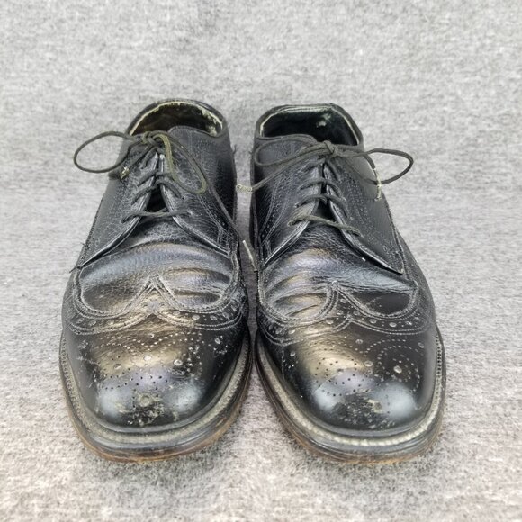 ✅VTG Regal Black Leather Dress Oxfords Longwing Brogue Men\'s Shoes 8 Wide main image 9